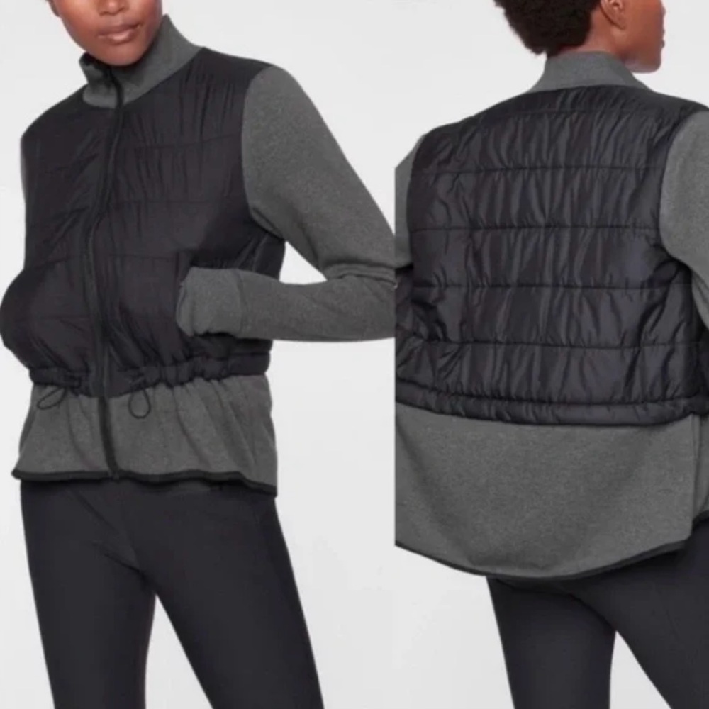 Athleta Fjord Hyrbrid Jacket Gray Size Small